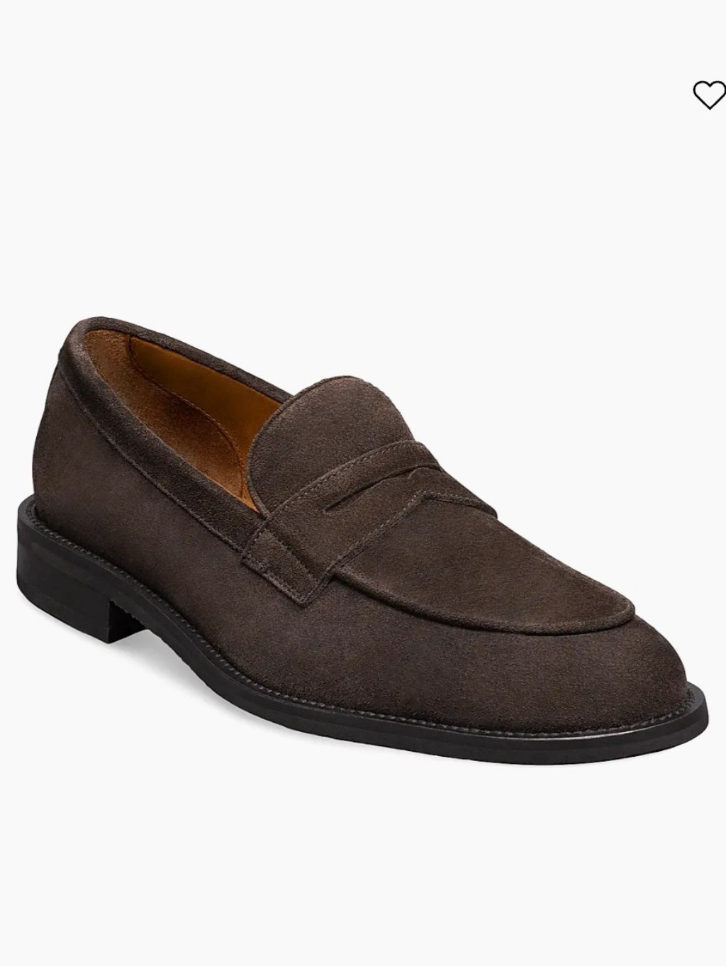 Allen Edmonds Cavanaugh Chocolate Brown Suede Penny Loafers Men's Size 8.5